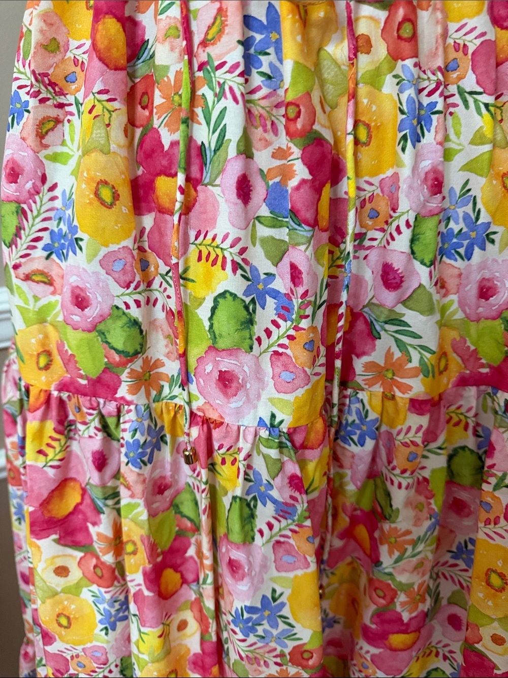 Stellah Pink Yellow Floral Midi Sundress - Picture 4 of 16